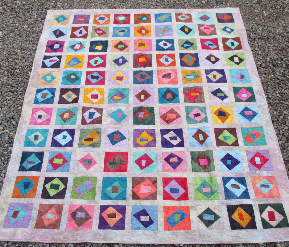 hand dyed scrap quilt by vicki welsh