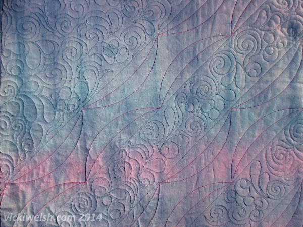 hand dyed quilt back