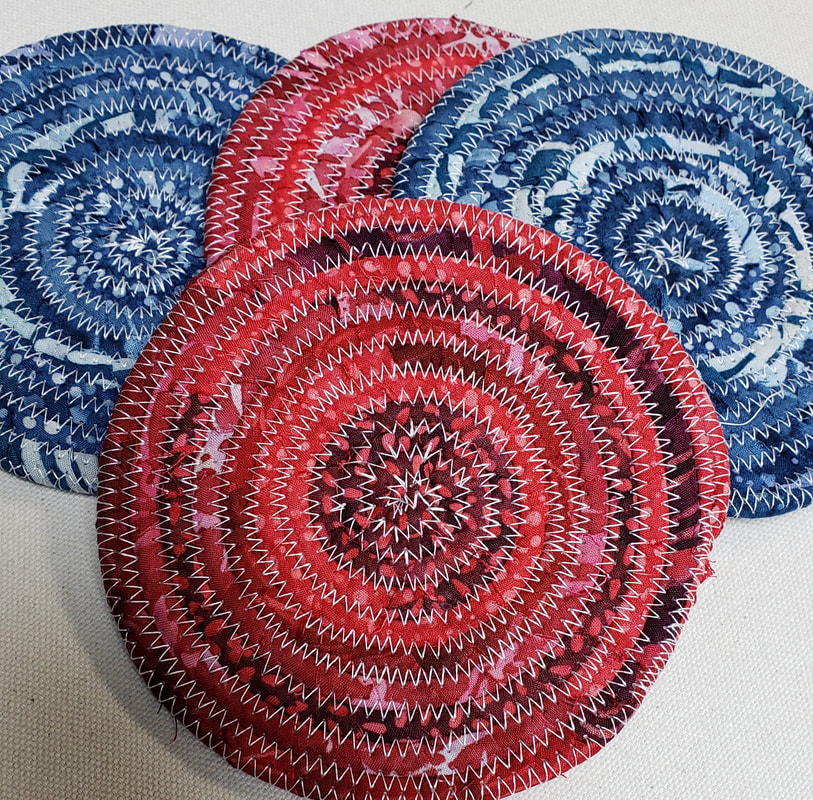 fabric wrapped coasters