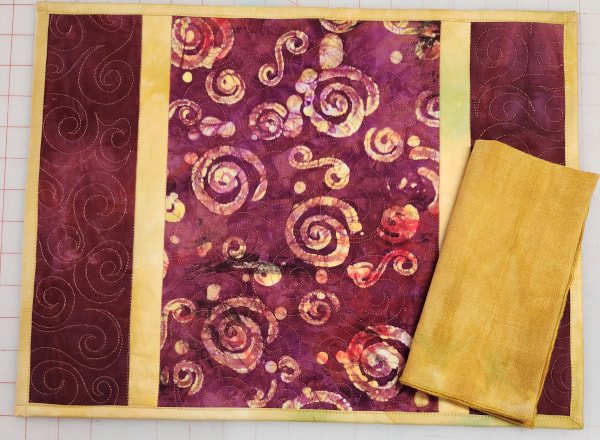 vicki welsh quilted fabric placemats