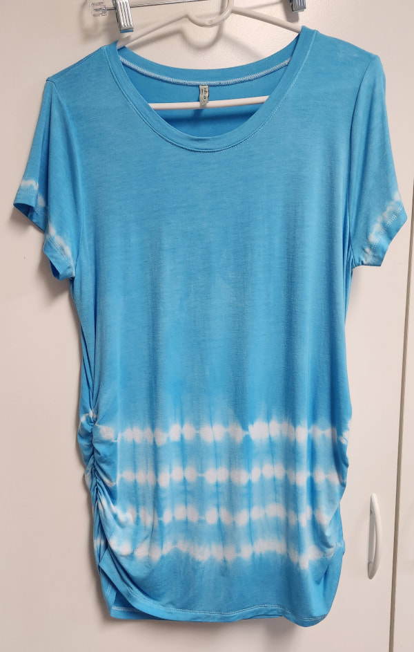shibori dyed maternity tshirt
