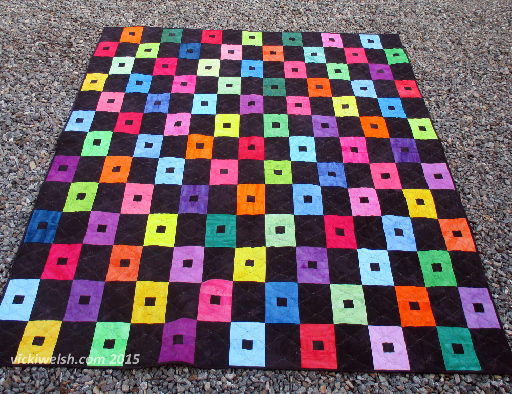 snaps hand dyed fabric quilt