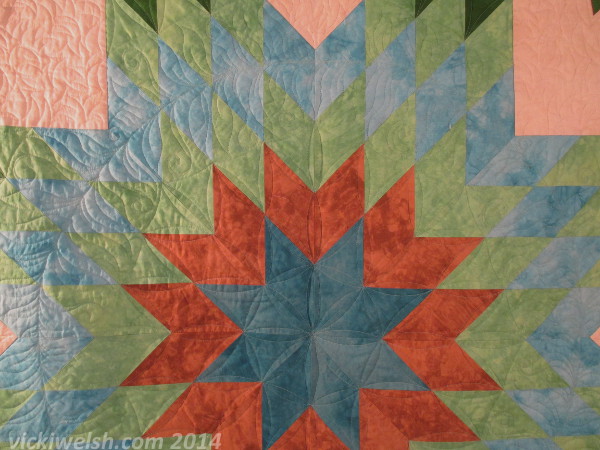 hand dyed lone star quilt