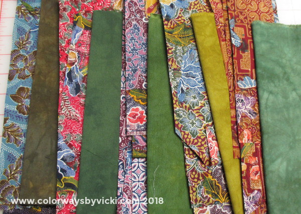 hand dyed fabric and batiks fabric