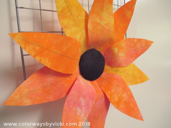 wired fabric flower