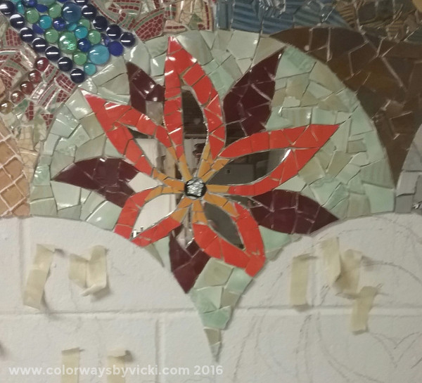 flower wall mosaic