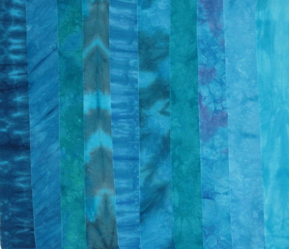 turquoise hand dyed fabric