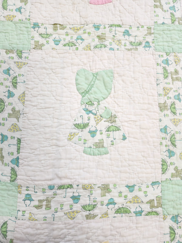 vicki welsh heirloom baby quilt and bear