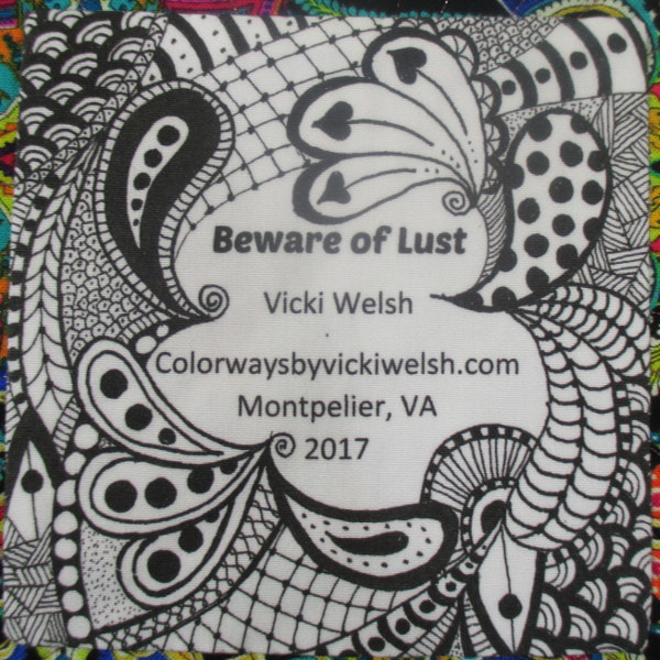 vicki welsh zentangle quilt label
