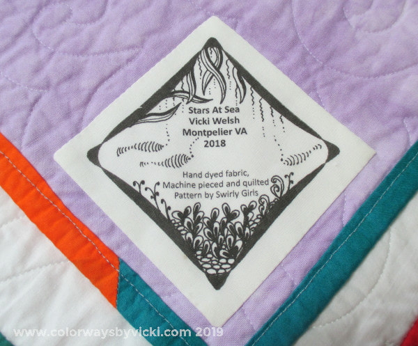 zentangle quilt label
