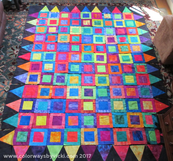 rainbow quilt hand dyed fabric