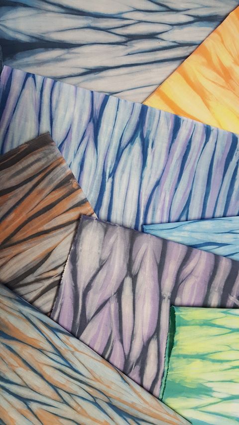 shibori hand dyed fabric