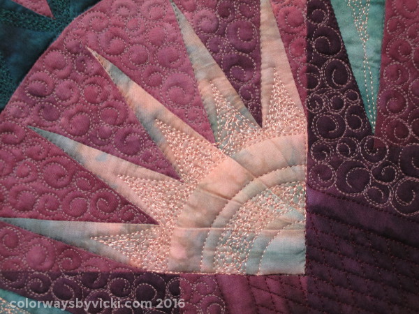 hand dyed fabric piecing