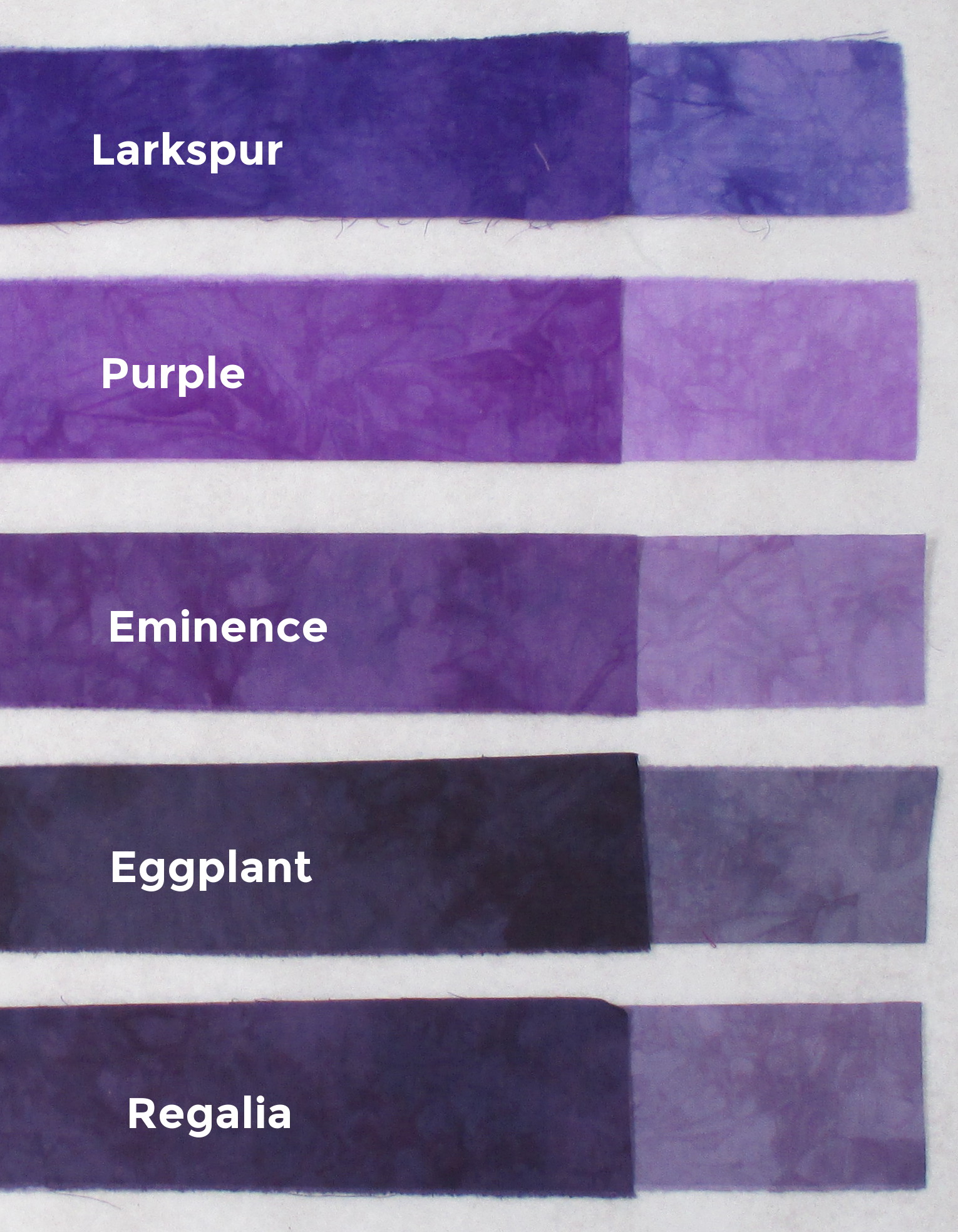 Hand Dyed Fabric Shades - Purple
