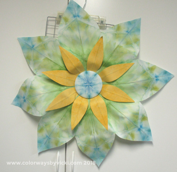 hand dyed fabric flower